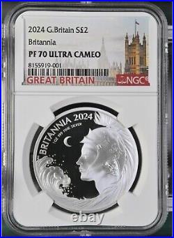 NEW 2024 Great Britain BRITANNIA 1 oz Silver Proof with OGP (BOX/COA) NGC PF70 NEW 2024 Great Britain BRITANNIA 1 oz Silver Proof with OGP (BOX/COA) NGC PF70
