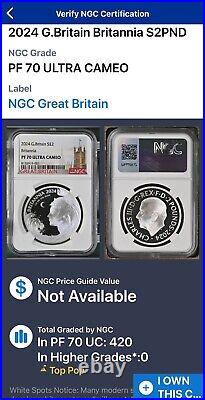 NEW 2024 Great Britain BRITANNIA 1 oz Silver Proof with OGP (BOX/COA) NGC PF70 NEW 2024 Great Britain BRITANNIA 1 oz Silver Proof with OGP (BOX/COA) NGC PF70
