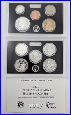 NEW 2025 US Mint 10 Coin Silver Proof Set with Box & CoA