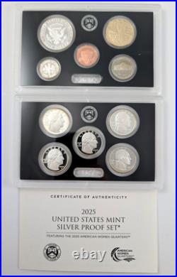 NEW 2025 US Mint 10 Coin Silver Proof Set with Box & CoA