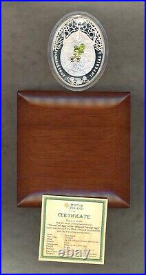 NIUE 2010 $2 FABERGE EASTER EGG 56.56 grams. 925 SILVERPROOFBOX/COA