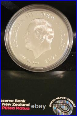 New Zealand 2024 1oz Silver Proof Coin- Kiwi Coins Series with Box and COA