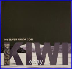 New Zealand 2024 1oz Silver Proof Coin- Kiwi Coins Series with Box and COA