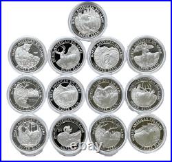 North American Big Game Super Slam Silver Proof Complete Set 27 oz Box & COAs