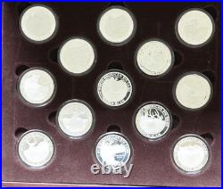North American Big Game Super Slam Silver Proof Complete Set 27 oz Box & COAs