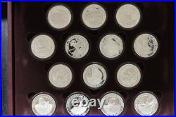 North American Big Game Super Slam Silver Proof Complete Set 27 oz Box & COAs