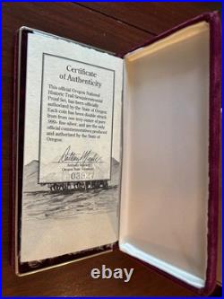 Official Oregon Trail Sesquicentennial 3 oz. 999 Silver Proof Set COA Box #03927