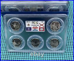 PCGS PR69DCAM 1999-2008 U. S. Mint SILVER Proof State Quarter Set with box