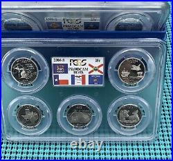 PCGS PR69DCAM 1999-2008 U. S. Mint SILVER Proof State Quarter Set with box