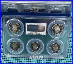 PCGS PR69DCAM 1999-2008 U. S. Mint SILVER Proof State Quarter Set with box