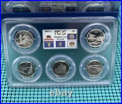 PCGS PR69DCAM 1999-2008 U. S. Mint SILVER Proof State Quarter Set with box