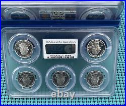 PCGS PR69DCAM 1999-2008 U. S. Mint SILVER Proof State Quarter Set with box