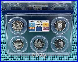 PCGS PR69DCAM 1999-2008 U. S. Mint SILVER Proof State Quarter Set with box