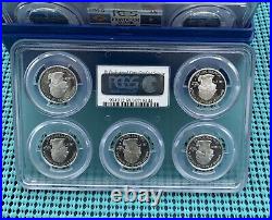 PCGS PR69DCAM 1999-2008 U. S. Mint SILVER Proof State Quarter Set with box