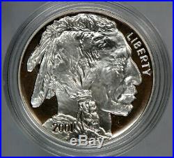 PROOF 2001-P AMERICAN BUFFALO SILVER $1 COMMEMORATIVE COIN With BOX & COA (BC2)