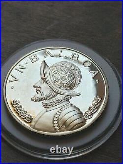 PR 1974 PANAMA BALBOA w HOLDER & Box Stuning Cameo Brilliant 900 Silver Proof PR 1974 PANAMA BALBOA w HOLDER & Box Stuning Cameo Brilliant 900 Silver Proof