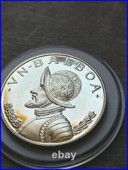 PR 1974 PANAMA BALBOA w HOLDER & Box Stuning Cameo Brilliant 900 Silver Proof PR 1974 PANAMA BALBOA w HOLDER & Box Stuning Cameo Brilliant 900 Silver Proof