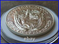 PR 1974 PANAMA BALBOA w HOLDER & Box Stuning Cameo Brilliant 900 Silver Proof PR 1974 PANAMA BALBOA w HOLDER & Box Stuning Cameo Brilliant 900 Silver Proof