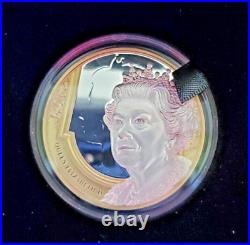 Queen Elizabeth II 2022 $1 Proof 1 Oz Silver Coin Limited Mintage Box & Coa
