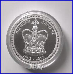 Queen Elizabeth II Diamond Jubilee 2012 1 Kilo Silver Proof Coin With Box&COA