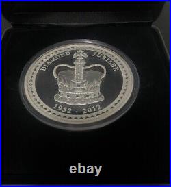 Queen Elizabeth II Diamond Jubilee 2012 1 Kilo Silver Proof Coin With Box&COA