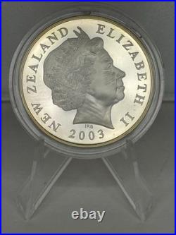 RARE LORD OF THE RINGS New Zealand 2003 Silver Proof Coin With Box RARE LORD OF THE RINGS New Zealand 2003 Silver Proof Coin With Box