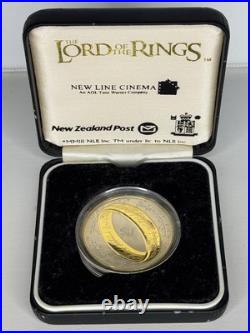 RARE LORD OF THE RINGS New Zealand 2003 Silver Proof Coin With Box RARE LORD OF THE RINGS New Zealand 2003 Silver Proof Coin With Box