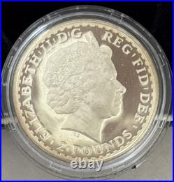ROYAL MINT BRITANNIA 2004 1oz. 999 SILVER PROOF TWO POUNDS £2 COIN BOX & COA