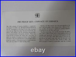 Rare 1983 Jamiaca 9-Coin Silver Proof Set wOriginal Box/COA Franklin Mint