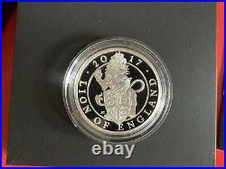 Rare 2017 Rm Queens Beasts The Lion Of England Silver Proof 1oz £2 Coin Box/coa