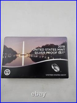 Rare 2019 S US Silver Proof Set 10 Coins WithOGP Box & COA (7). 999 Silver Coins