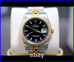 Rolex Datejust 126333 Gold and Silver Jubilee Bracelet with Gold Bezel