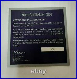 Royal Australian Mint 2006 Silver Proof Coin Set 8pc set Boxed & COA