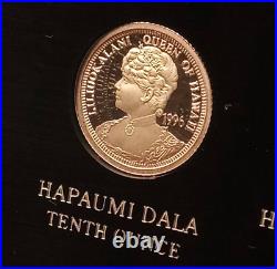 Royal Hawaiian Mint 1996 Silver Proof Set Of Medallic Coins, With C. O. A. & Box