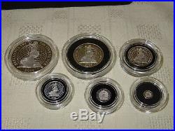 Royal Mint The Britannia 2014 UK Six Coin Silver Proof Set Box & COA