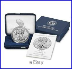 SEALED IN BOX! American Eagle 2019 One Ounce Silver Enhanced Reverse Proof Coin