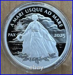 SHIP NOW 2025 $1 Canada Lady Peace Dollar 1 oz. 999 Silver Proof Coin BOX COA