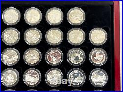 SILVER Proof Complete Set of US States & Territories Quarters with Box 1999-2009