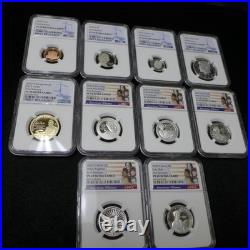 Silver 2022-S 10 coin proof set NGC PF69/PF70 Ultra Cameo in NGC Box