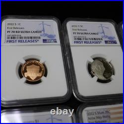 Silver 2022-S 10 coin proof set NGC PF69/PF70 Ultra Cameo in NGC Box