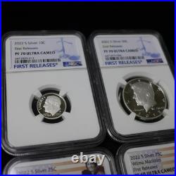 Silver 2022-S 10 coin proof set NGC PF69/PF70 Ultra Cameo in NGC Box