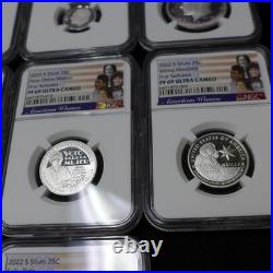 Silver 2022-S 10 coin proof set NGC PF69/PF70 Ultra Cameo in NGC Box