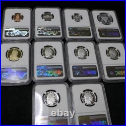 Silver 2022-S 10 coin proof set NGC PF69/PF70 Ultra Cameo in NGC Box