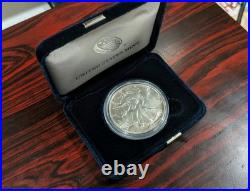Silver Eagle 1987 BU+ Proof-Like Condition, Second Year, Key Date, Velvet Box