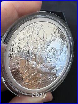 Silver Proof Cernunnos 5oz Celtic Lore Proof COA 09/500 Limited Edition Rare Box