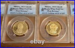 Silver Proof Set 2009 S 18-Coin ANACS PR70 DCAM Frist Release & Presentation Box