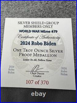 Silver Shield Proof 2024 Robo Biden Proof With Box And Ultra Low COA 107/370