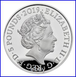 Simply Coins 2019 SILVER PROOF LEGEND OF THE RAVENS 5 POUND BOX COA