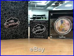 Simpsons Family 2oz Silver Proof Rare Only 2000 Minted Boxed With Coa In Display