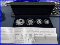 The 2012 UK Britannia Four Coin Silver Proof Set 25th Anniversary in Box & COA